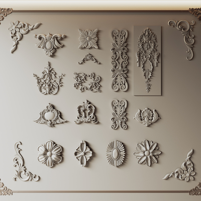 French Plaster Carving Style Relief Plaster Construction