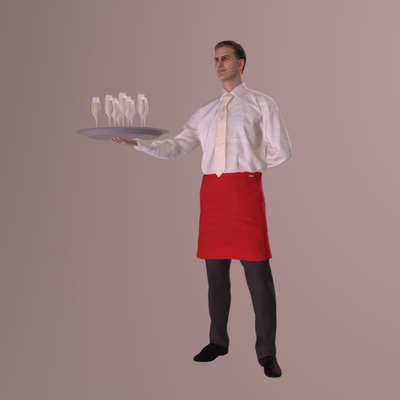 Western restaurant man waiter