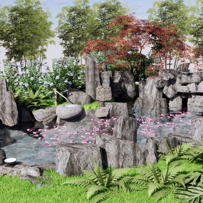 New Chinese Waterscape Garden