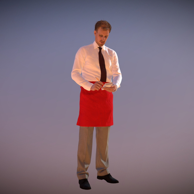 Male Waiter in Western Restaurant