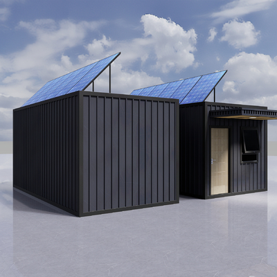 Solar panel container working room