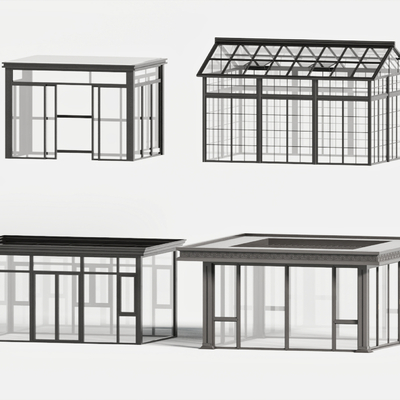 Modern sun room glass room