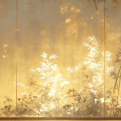 New Chinese Golden Song Dynasty Bamboo Mural Wallpaper