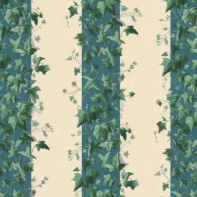 Green floral wallpaper wall covering