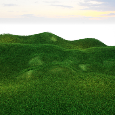 Grass micro-terrain golf field landscape mountain terrain micro-terrain