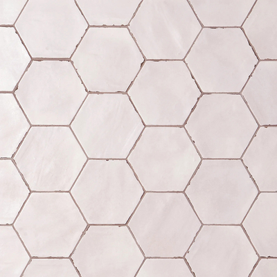 pink hexagonal brick