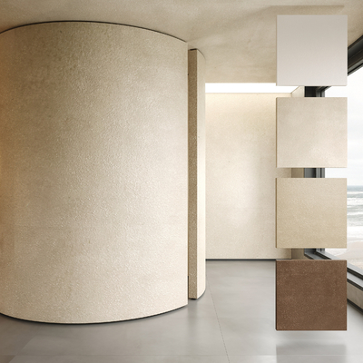 modern micro-cement concrete wall