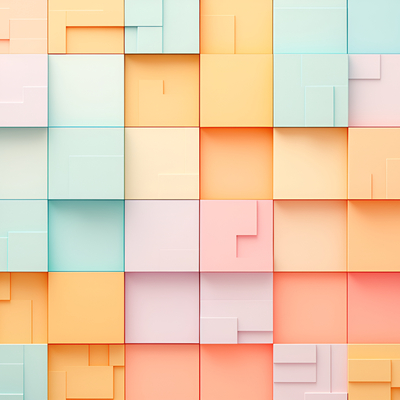 Seamless Colorful Geometric Square Bump Texture Wallpaper Wallpaper