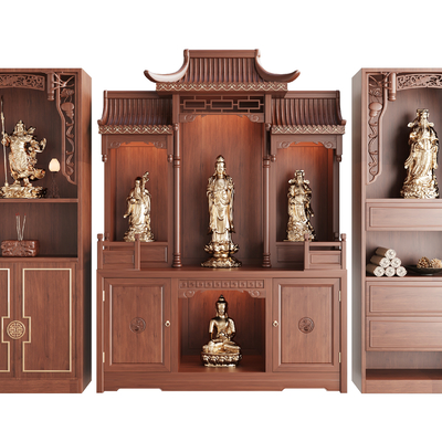 New Chinese-style Buddhist shrine altar