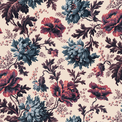 Grey Floriculture European Wallpaper Wall Cloth