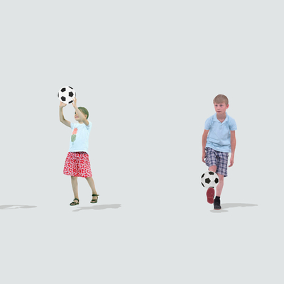 Children playing football