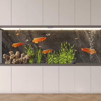 Embedded fish tank aquarium