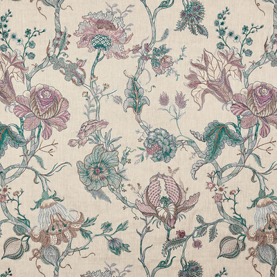 Grey floral wallpaper wall covering