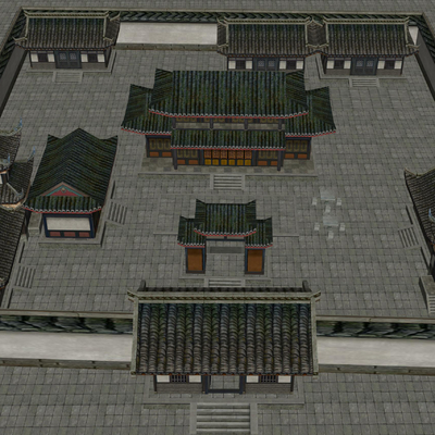 Chinese Ancient Architecture Residential Mansion