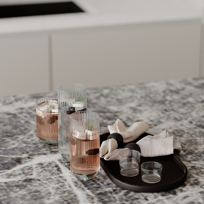 Glass Drink Tray Towel