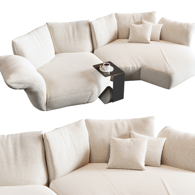 Cream style sofa shaped sofa