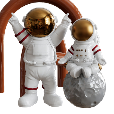 Spaceman Sculpture Sculpture Ornaments Moon