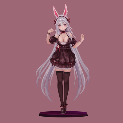 Second-dimensional hand-run beautiful girl hand-run bunny girl