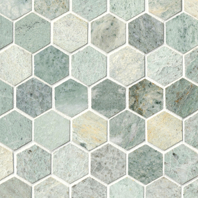 Grey Stone Hexagon Mosaic