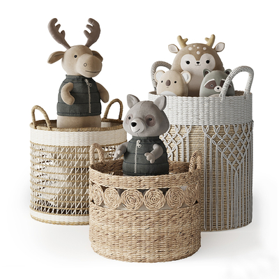 Storage Basket Bamboo Basket Storage Basket Doll