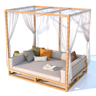 Umbrella shed rest pavilion gauze