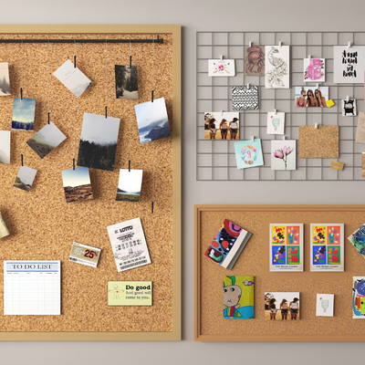 Cork board message board photo wall note wall