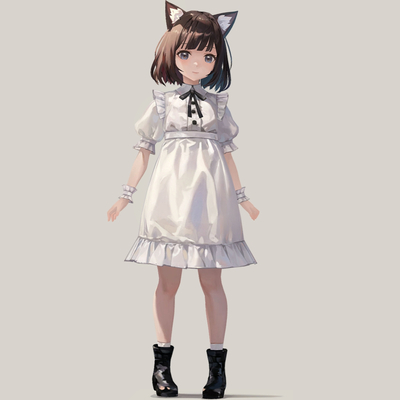 Two-dimensional hand-made anime character cute girl