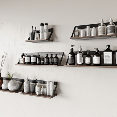 Modern toiletries aromatherapy bathroom rack