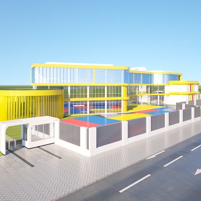 Modern Kindergarten School Primary School