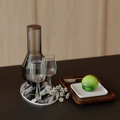 Water Cup Water Bottle Wine Cup Tray Fruit