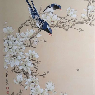 Chinese Flower and Bird Painting Hanging Painting