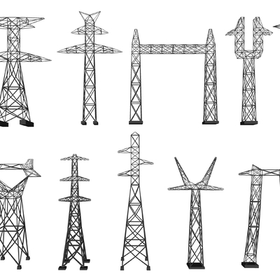 High voltage tower Electric line tower Transmission tower