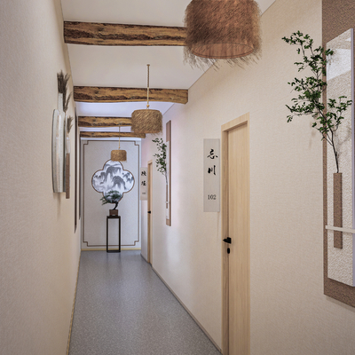 Modern Hotel Away Corridor