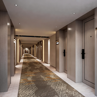 Hotel aisle corridor