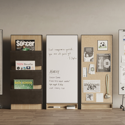 Notes Wall Whiteboard Photo Wall Magazine Rack