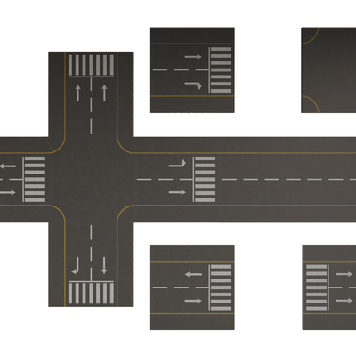 Asphalt highway zebra crossing sidewalk roadway