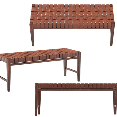 Minotti woven stool bench sofa stool