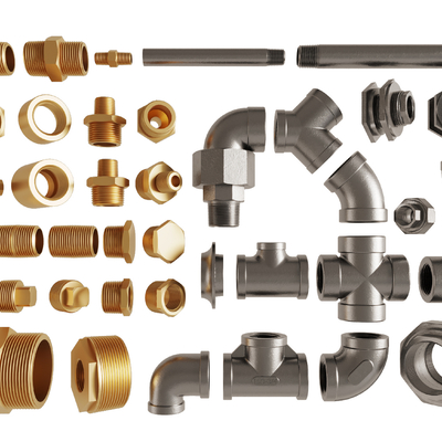 Metal fittings for industrial air duct