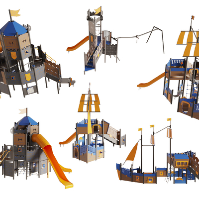 Climb Slide Pirate Ship Toy Slide