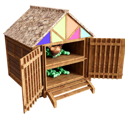 Chicken Kennel Dog Kennel Cat Kennel Outdoor Chalet Pet Kennel