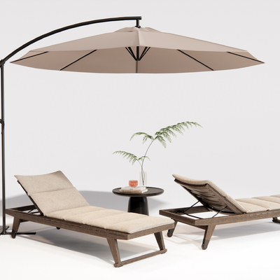 Modern Outdoor Recliner Parasol