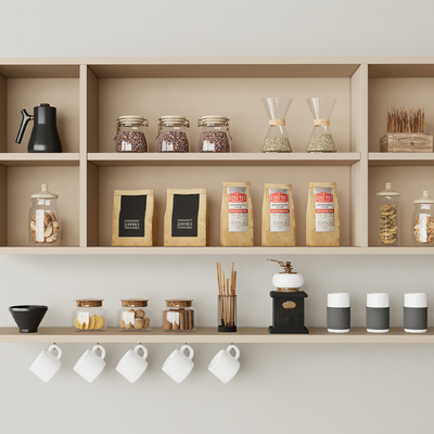 Coffee Bean Wall Storage Rack