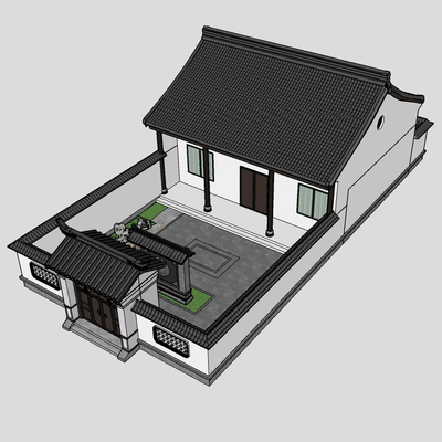 Chinese-style small courtyard