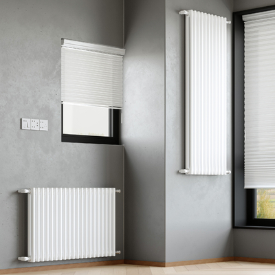 Wall-mounted radiator plumbing heat sink