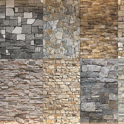 Modern culture stone wall face brick wall stone base