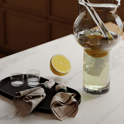 Water Cup Lemon Towel Tea