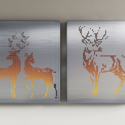 Perforated Panel Wall Decoration