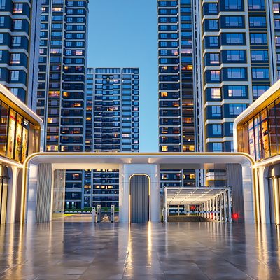 modern residential entrance gate