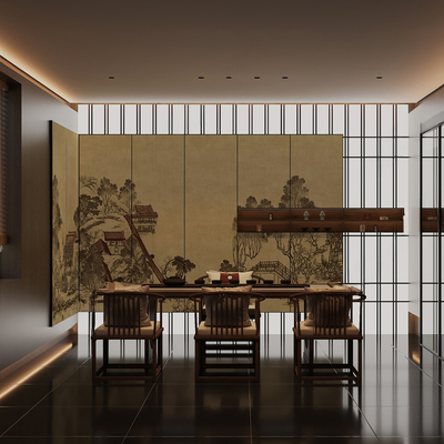 New Chinese Teahouse Room