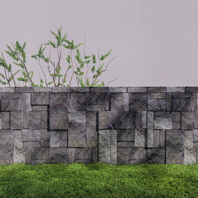 Garden Landscape wall rubble wall